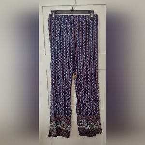 Hippie Boho Split Leg Pull On Pants